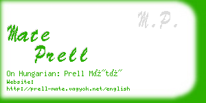 mate prell business card